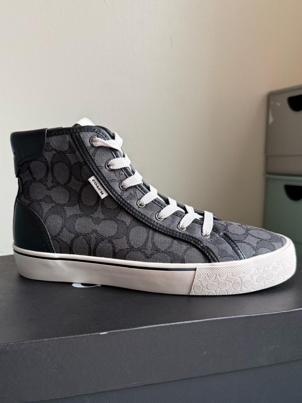 Coach Men’s Skate Signature High Top Black Size 8